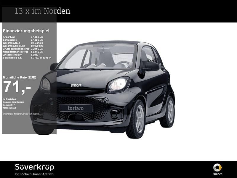 Gebraucht Smart ForTwo Coupé 60 kW (82 PS) 2021 Schwarz Kleinwagen