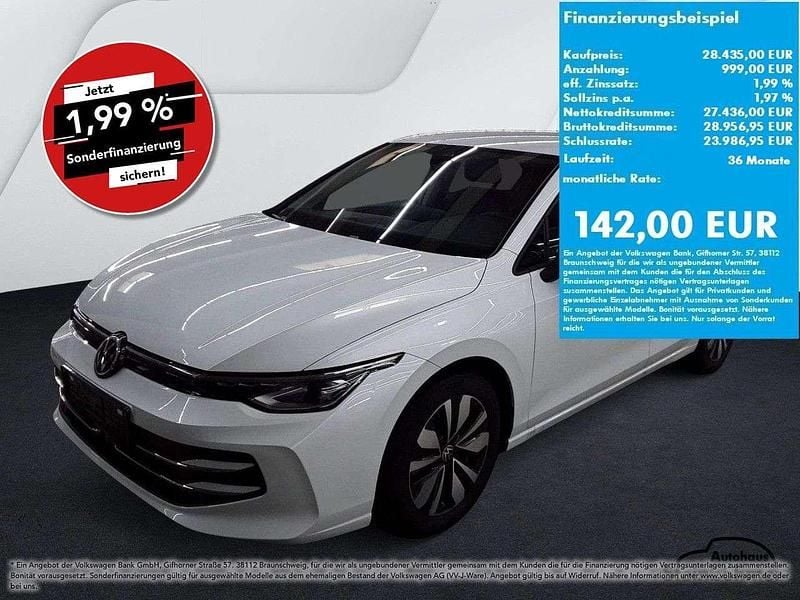 Oryxweiß perleffekt (weiß) Gebraucht 2024 VW Golf VIII Goal Limousine | 28.435 € (Guter Preis) - Bild 1/4