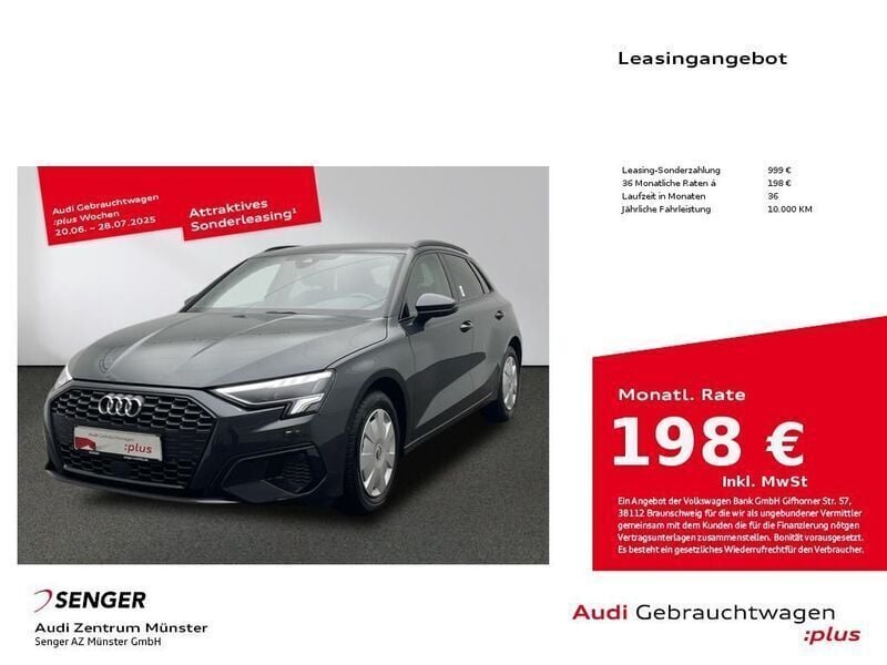 Grau Gebraucht 2024 Audi A3 Sportback Advanced Plus Kleinwagen | 34.880 € (Guter Preis) - Bild 1/4