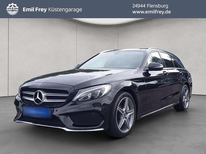 Schwarz Gebraucht 2017 Mercedes C400 AMG line Kombi | 28.770 € (Fairer Preis) - Bild 1/4