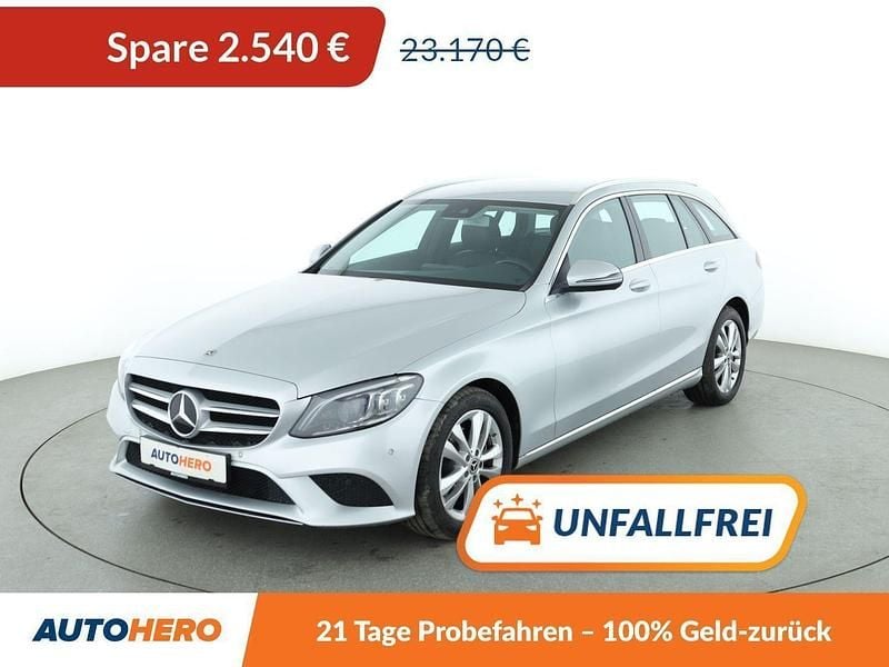 Silber Gebraucht 2019 Mercedes C200 Avantgarde Kombi | 20.630 € (Superpreis) - Bild 1/3