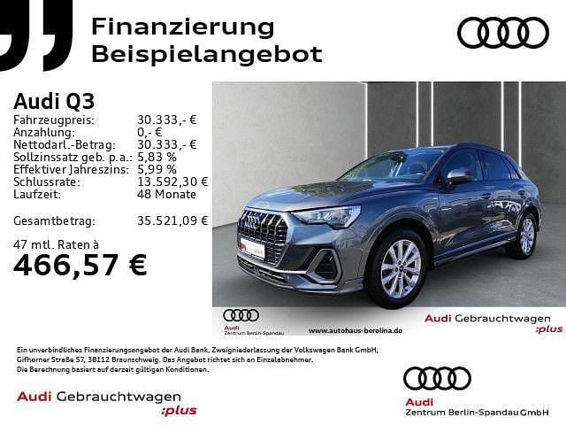 Grau Gebraucht 2022 Audi Q3 S-Line SUV | 30.333 € (Guter Preis) - Bild 1/4