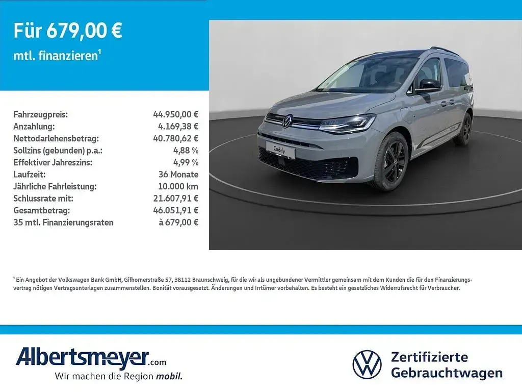 Usata VW Caddy Edition 150 CV (110 kW) 2025 Grigio Monovolume
