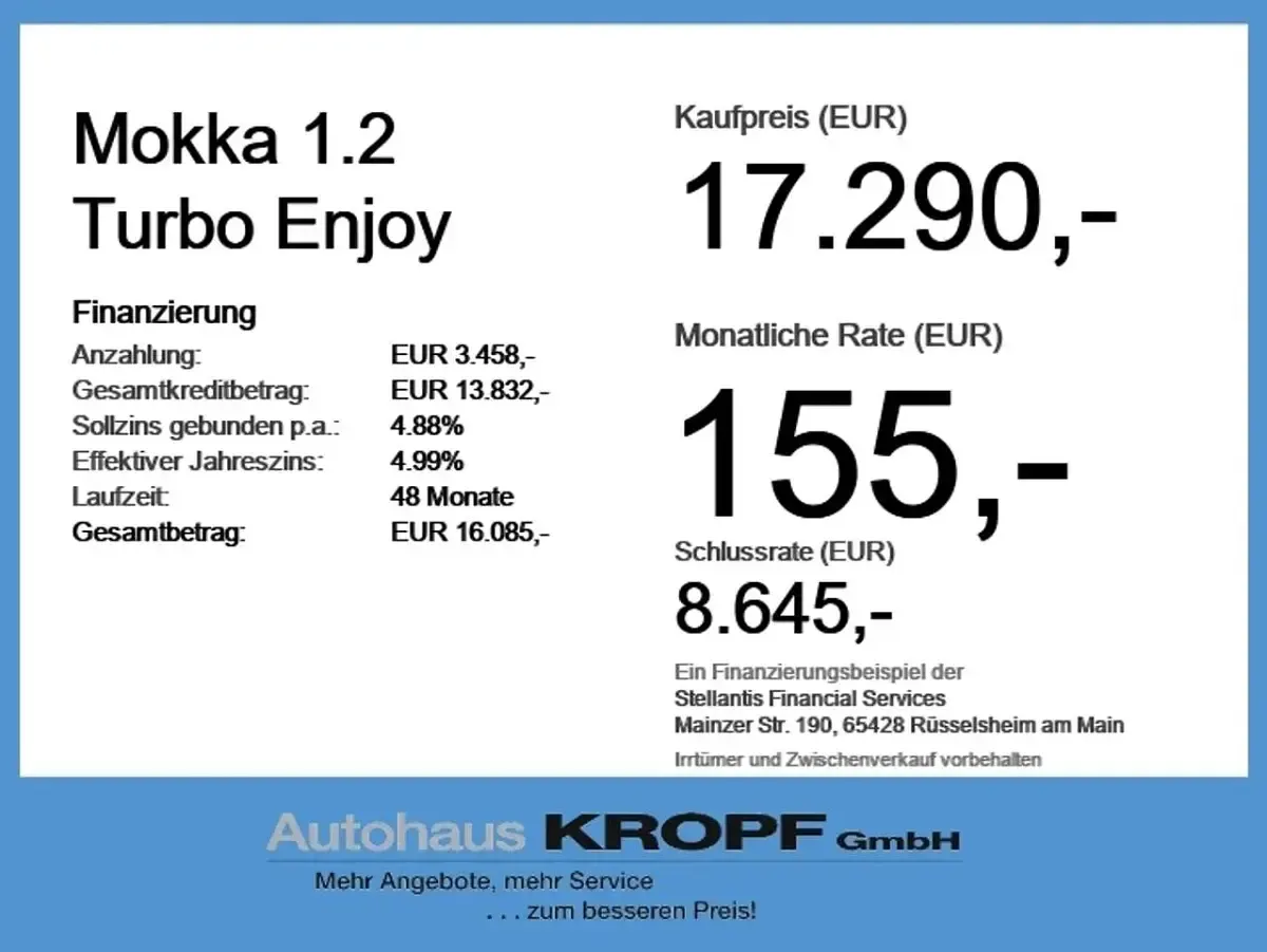Usata Opel Mokka Enjoy 131 CV (96 kW) 2023 Rosso SUV