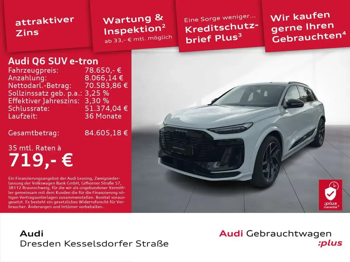 Gebraucht Audi Q6 e-tron Sport 314 kW (428 PS) 2026 Weiß SUV