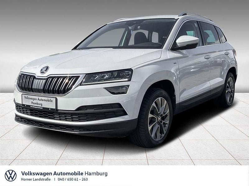 Moonweiß perleffekt (metallic) Gebraucht 2021 Skoda Karoq Clever SUV | 23.850 € (Guter Preis) - Bild 1/4
