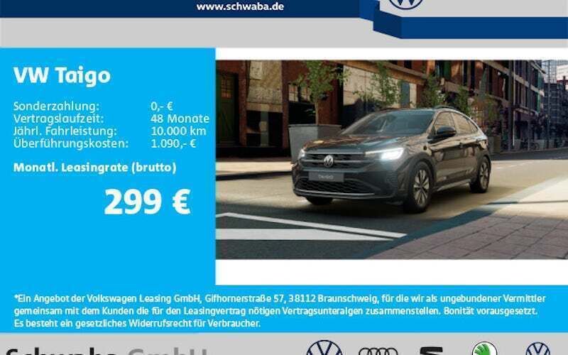 Schwarz Neu 2025 VW Taigo Life SUV | 33.390 € (Teuer) - Bild 1/4