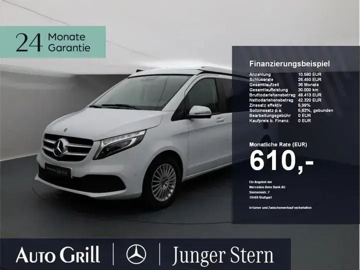 Bergkristallweiß Gebraucht 2020 Mercedes V250 Marco Polo Van / Kleinbus | 52.900 € (Fairer Preis) - Bild 1/4