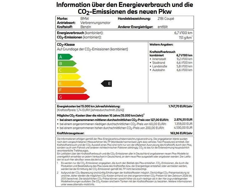 Gebraucht BMW 218 M Sport 156 PS (114 kW) 2025 Grau Coupé