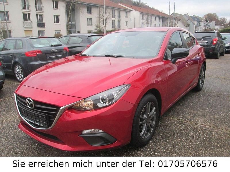 Gebraucht Mazda 3 Prime-Line 101 PS (74 kW) 2016 Rot Limousine