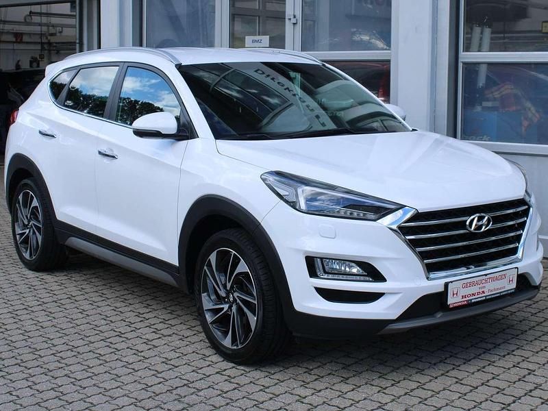 Polar white Gebraucht 2020 Hyundai Tucson Premium SUV | 20.890 € (Fairer Preis) - Bild 1/4