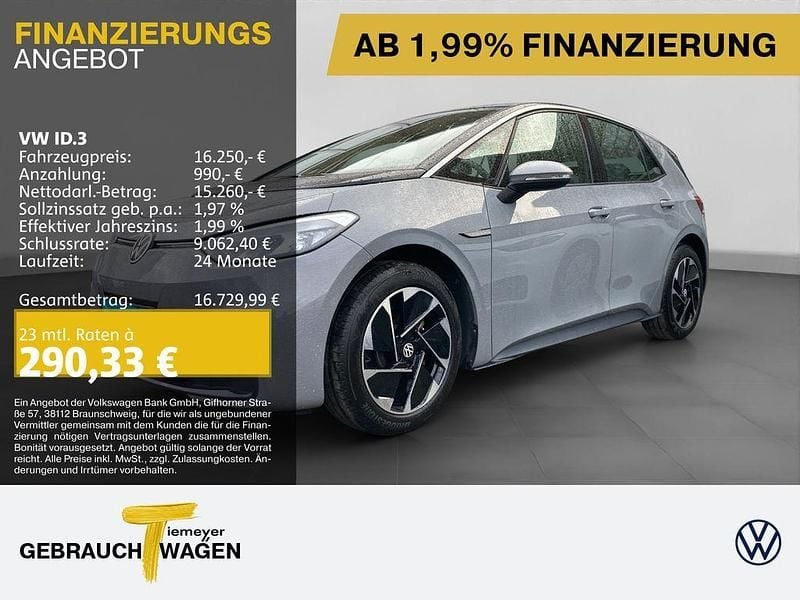 Grau Gebraucht 2021 VW ID.3 Pro Kleinwagen | 16.250 € (Fairer Preis) - Bild 1/4
