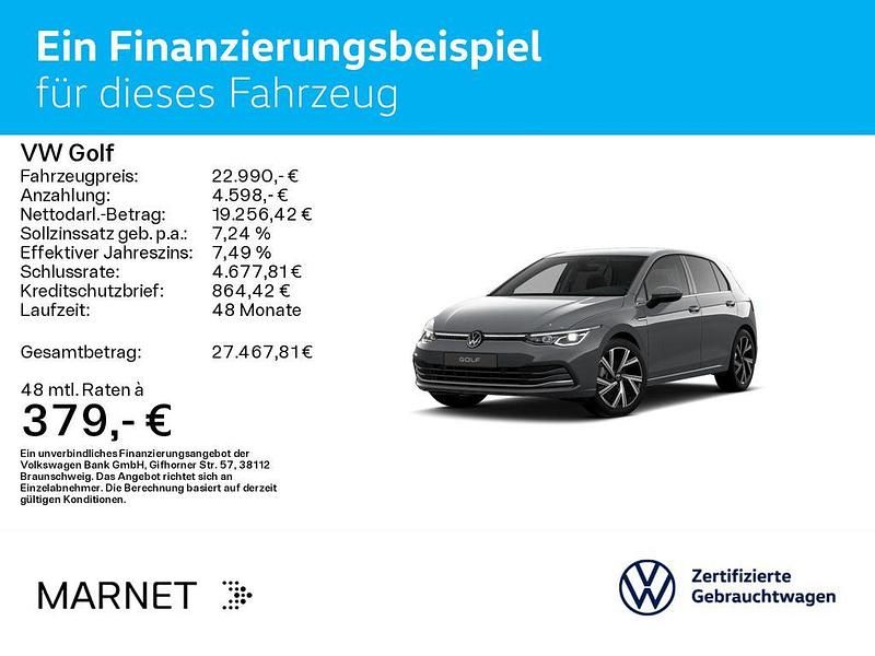 Gebraucht VW Golf VIII Style 131 PS (96 kW) 2024 Grau Limousine