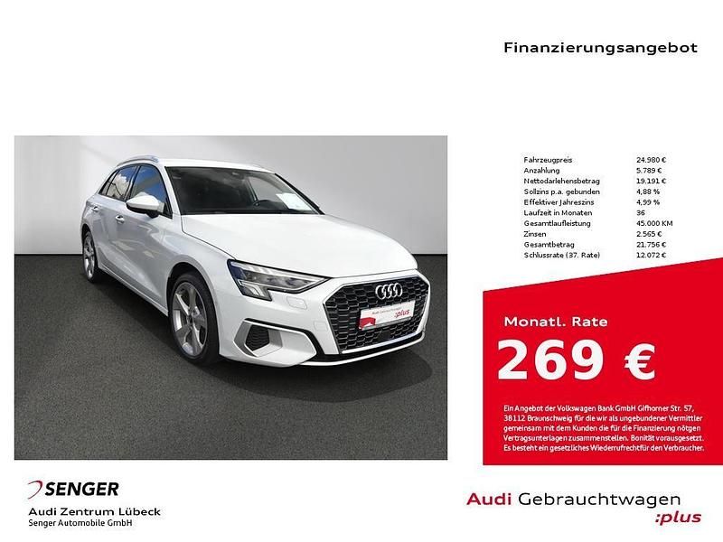 Gletscherweiß Gebraucht 2020 Audi A3 Advanced Limousine | 24.980 € (Teuer) - Bild 1/4