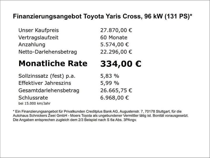 Mysticschwarz Neu 2025 Toyota Yaris Hybrid SUV | 27.870 € (Superpreis) - Bild 1/1
