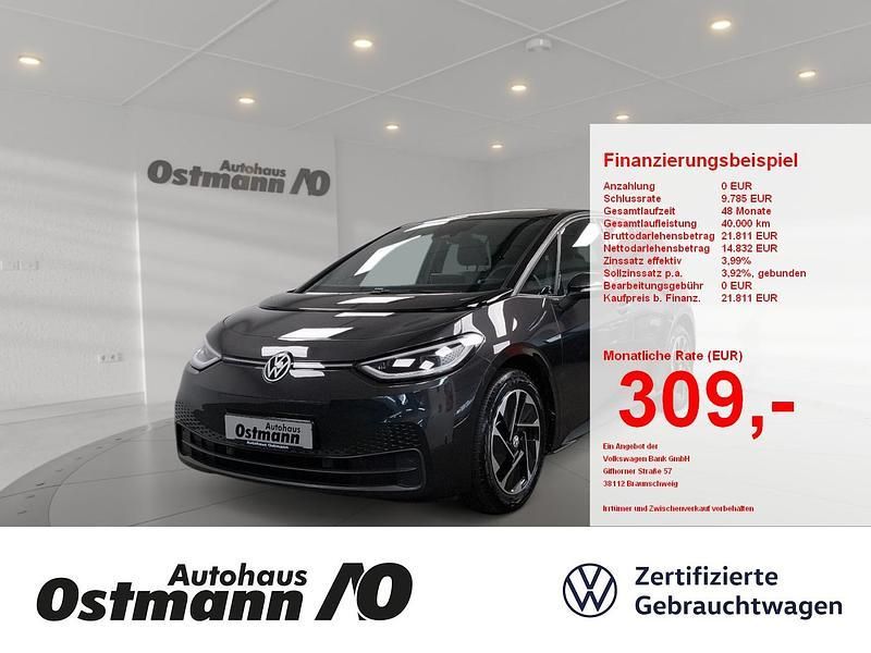 Grau Gebraucht 2021 VW ID.3 Pro Performance Kleinwagen | 21.330 € (Teuer) - Bild 1/4