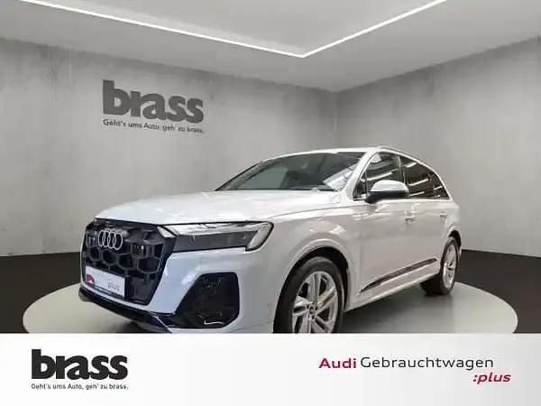 Gletscherweiß metallic Gebraucht 2024 Audi Q7 S-Line SUV | 67.400 € (Guter Preis) - Bild 1/4
