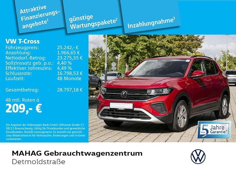 Kings red metallic Gebraucht 2024 VW T-Cross Life SUV | 25.242 € (Fairer Preis) - Bild 1/1