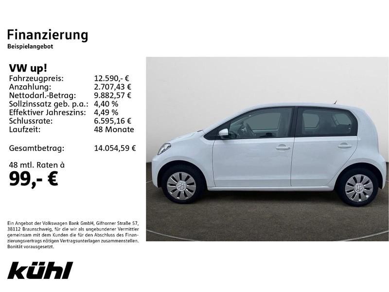 Gebraucht VW up! move up! 65 PS (47 kW) 2021 Kleinwagen