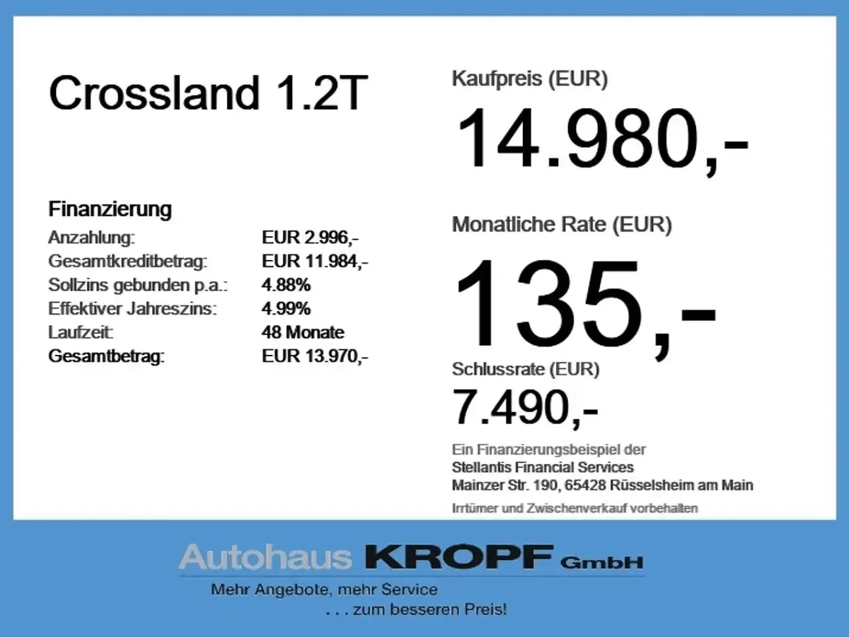 Gebraucht Opel Crossland 131 PS (96 kW) 2024 Grau SUV