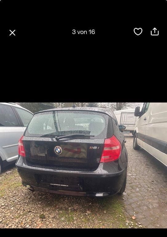 Gebraucht BMW 116 122 PS (89 kW) 2008 Schwarz Kleinwagen