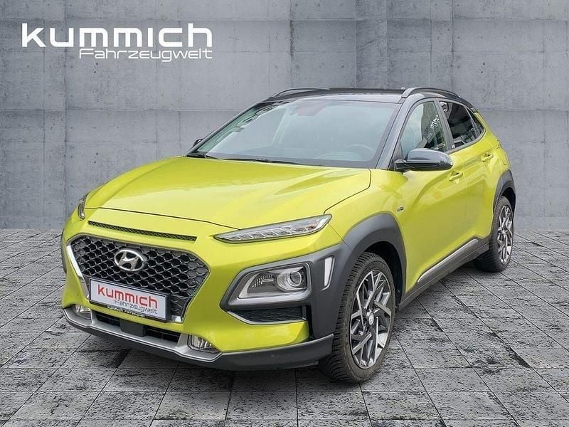 Acid yellow / dark knight (gelb) Gebraucht 2020 Hyundai Kona Premium SUV | 19.990 € (Fairer Preis) - Bild 1/4