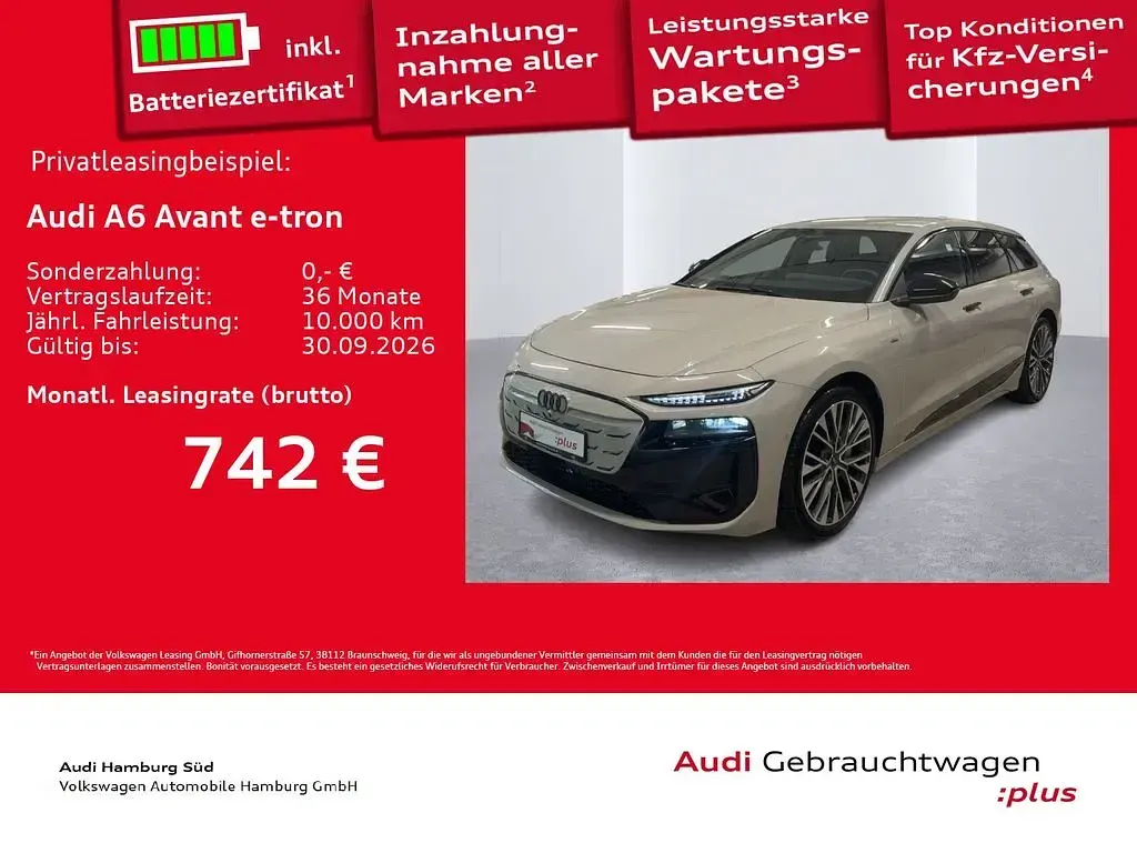Gebraucht Audi A6 e-tron S-Line 269 kW (367 PS) 2025 Siambeige metallic Kombi