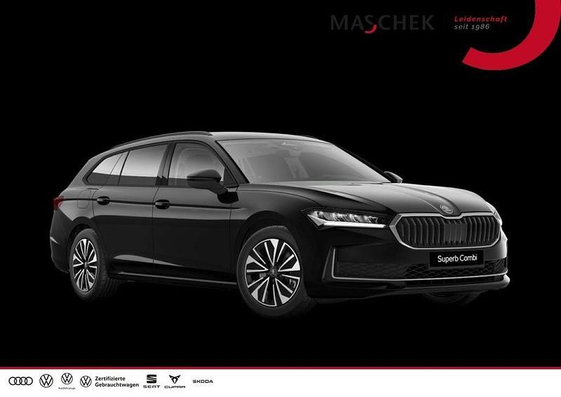 Neu Skoda Superb 150 PS (110 kW) 2025 Black magic perleffekt Kombi