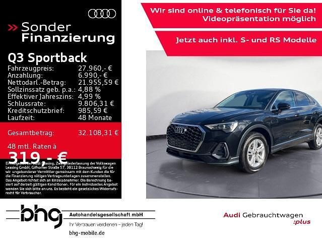 Schwarz Gebraucht 2023 Audi Q3 Sportback SUV | 27.960 € (Superpreis) - Bild 1/4