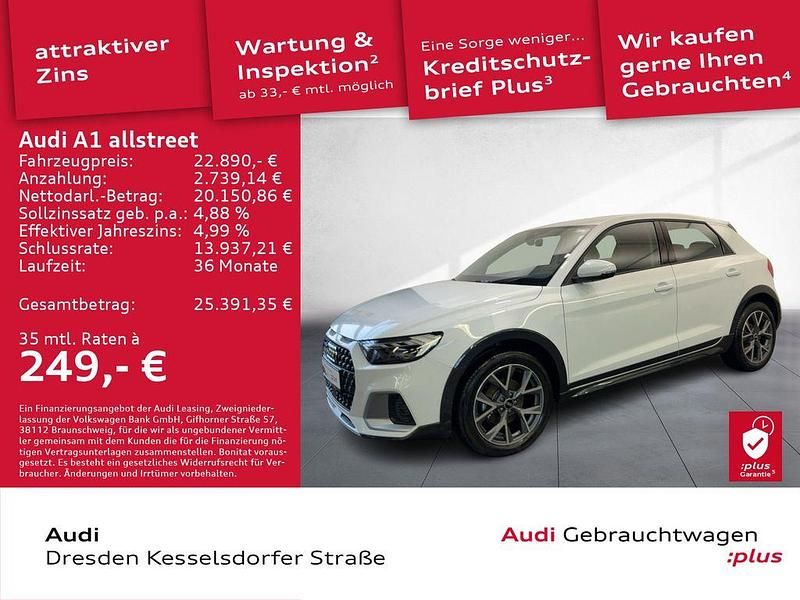 Gletscherweiß metallic Gebraucht 2023 Audi A1 Ambiente Limousine | 22.890 € (Fairer Preis) - Bild 1/4