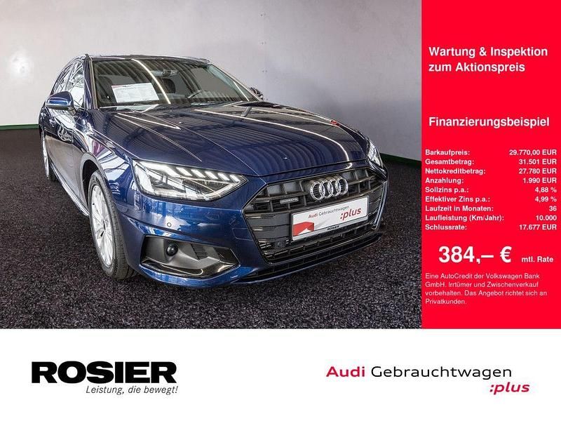 Blau / navarrablau Gebraucht 2021 Audi A4 Advanced Plus Kombi | 29.770 € (Fairer Preis) - Bild 1/4