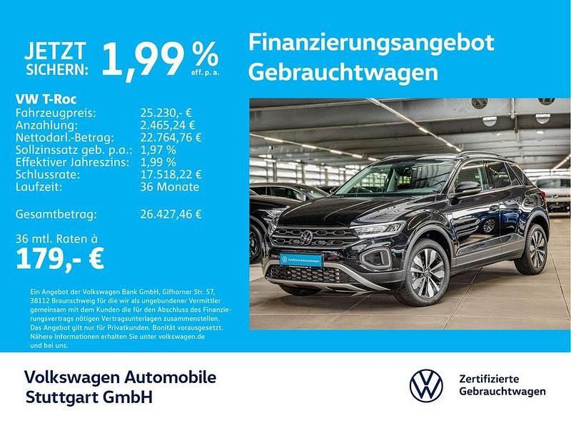 Schwarz Gebraucht 2024 VW T-Roc Move SUV | 25.230 € (Superpreis) - Bild 1/4