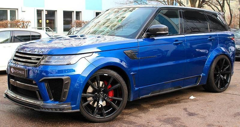 Blau Gebraucht 2020 Land Rover Range Rover Sport SVR SUV | 99.990 € - Bild 1/4