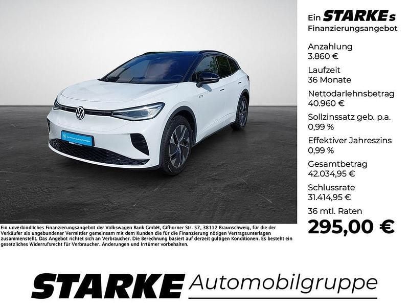 Weiß (gletscherweiß metallic) Gebraucht 2024 VW ID.4 GTX SUV | 44.820 € (Superpreis) - Bild 1/4