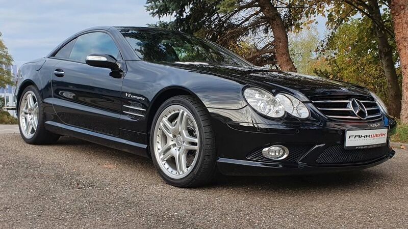 Obsidianschwarz Gebraucht 2008 Mercedes SL55 AMG AMG Cabrio | 87.740 € - Bild 1/4