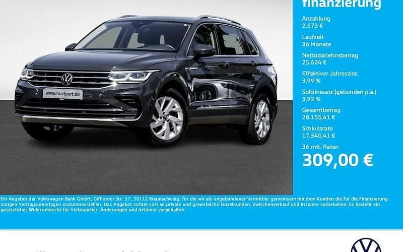 Grau Gebraucht 2022 VW Tiguan Elegance SUV | 28.197 € (Superpreis) - Bild 1/4