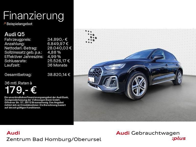 Mythosschwarz metallic Gebraucht 2023 Audi Q5 S-Line SUV | 34.890 € - Bild 1/4