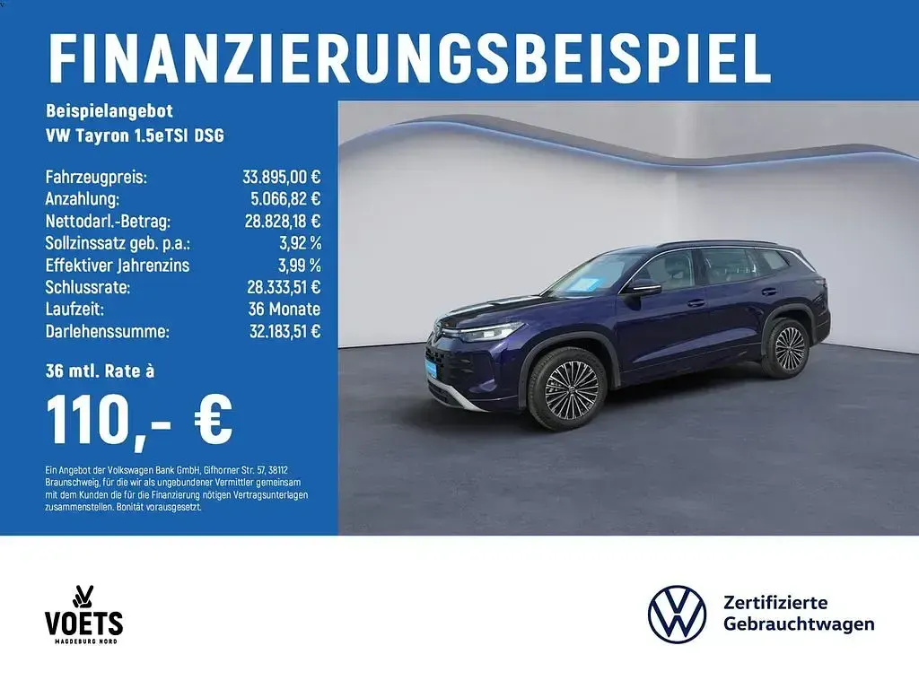 Second-hand VW Tayron Life 150 CP (110 kW) 2025 Gri SUV