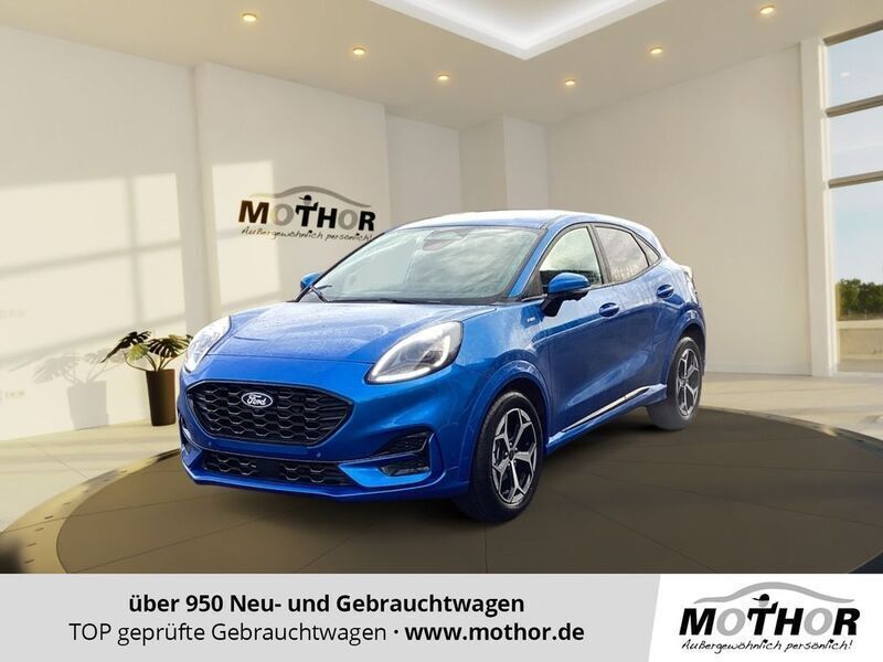 Desert island blue Gebraucht 2024 Ford Puma ST-Line Limousine | 26.879 € (Fairer Preis) - Bild 1/4