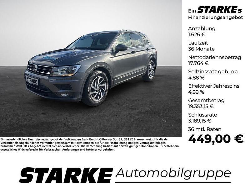 Grau Gebraucht 2018 VW Tiguan Sound SUV | 19.390 € (Superpreis) - Bild 1/4