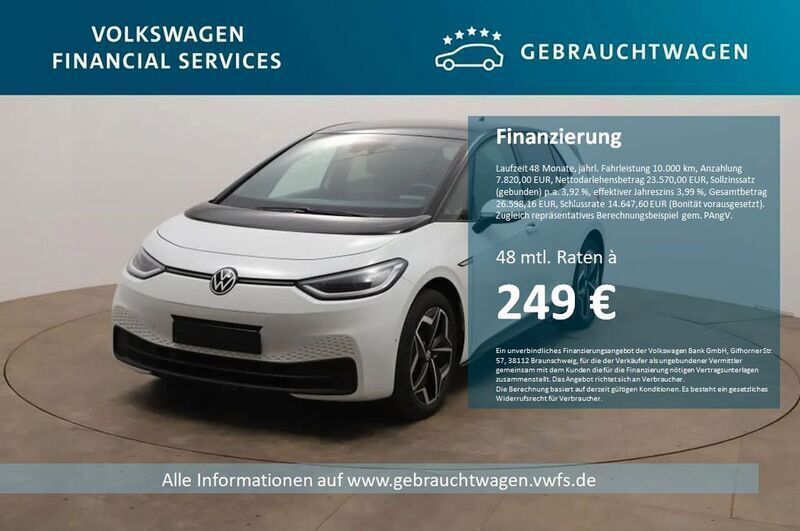 Blanco nevada Gebraucht 2023 VW ID.3 Pro Kleinwagen | 31.390 € (Etwas zu teuer) - Bild 1/4