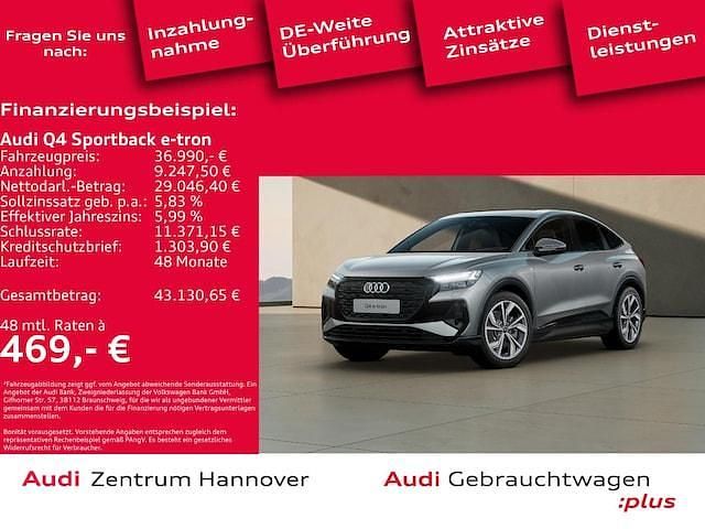 Taifungrau metallic Gebraucht 2022 Audi Q4 Sportback e-tron Ambiente SUV | 36.990 € (Etwas zu teuer) - Bild 1/4