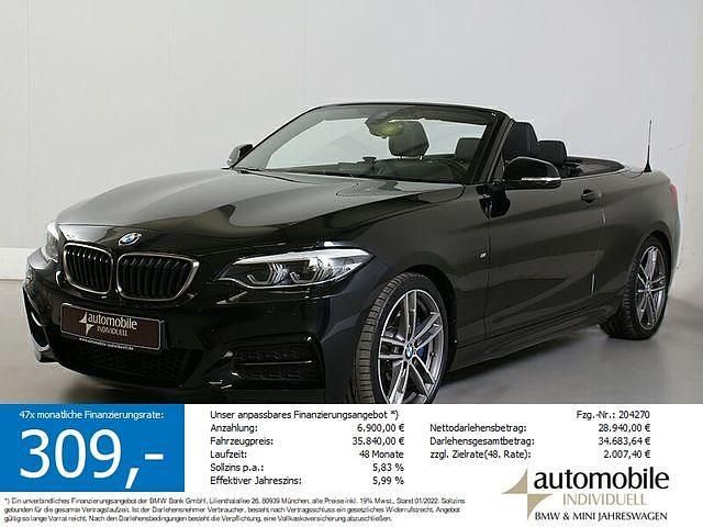Schwarz Gebraucht 2021 BMW M240 M Sport Cabrio | 35.840 € (Superpreis) - Bild 1/4