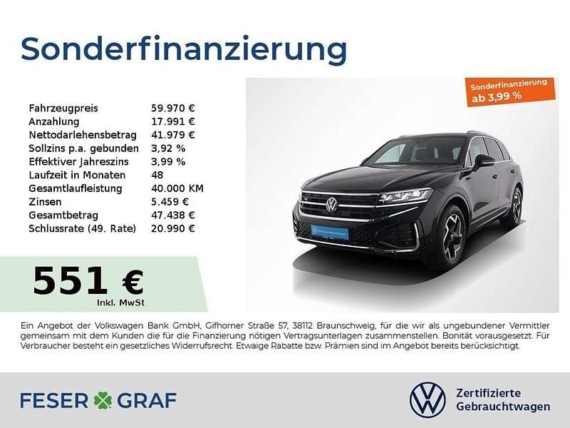 Grenadillschwarz metallic Gebraucht 2025 VW Touareg R-line SUV | 59.970 € (Guter Preis) - Bild 1/1