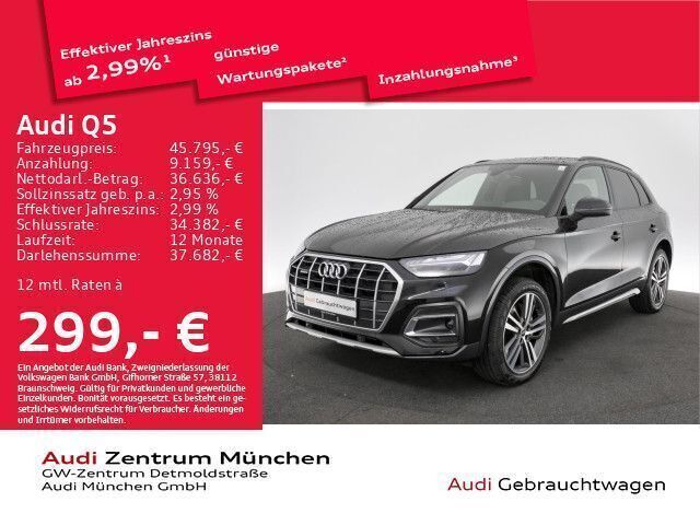 Mythosschwarz metallic Gebraucht 2023 Audi Q5 Advanced Plus SUV | 45.795 € (Fairer Preis) - Bild 1/2