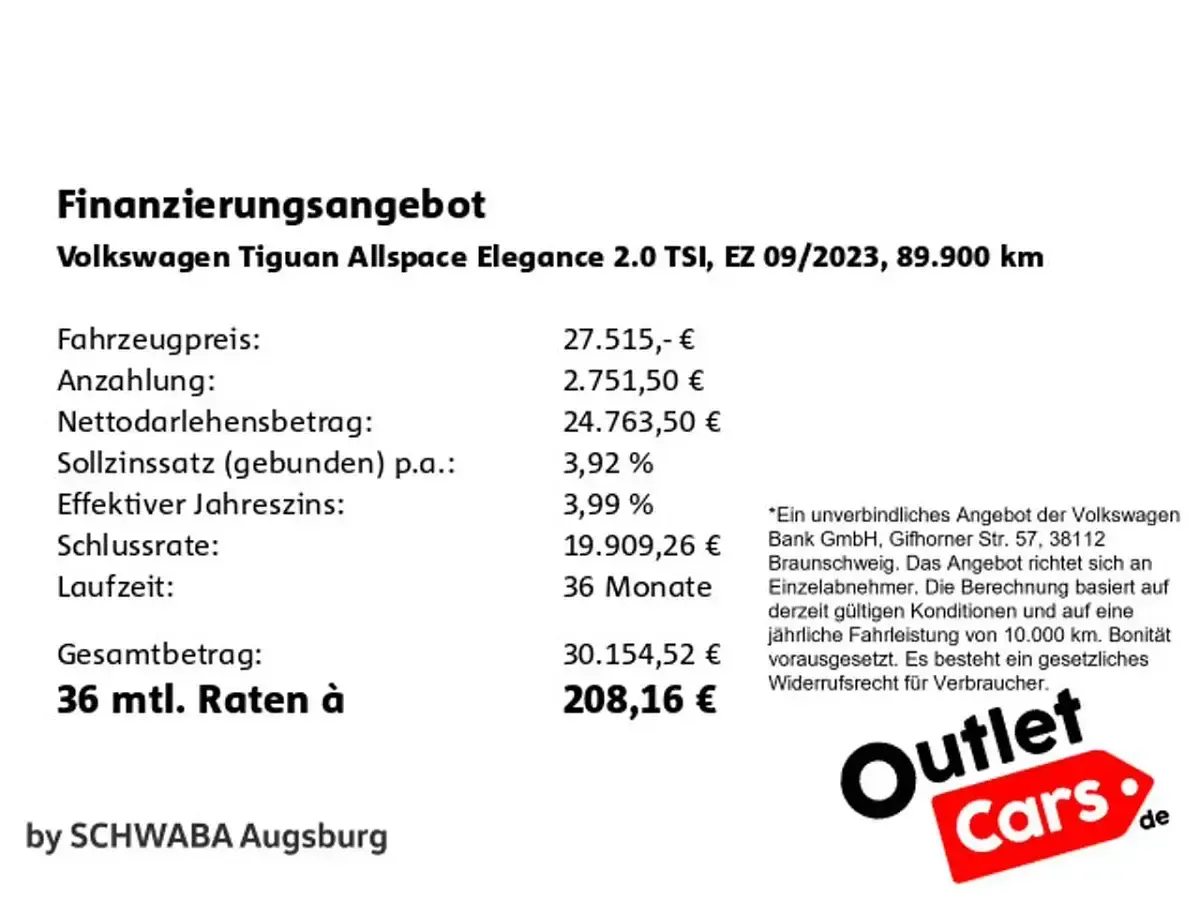 Usata VW Tiguan Allspace Elegance 190 CV (139 kW) 2023 Argento SUV