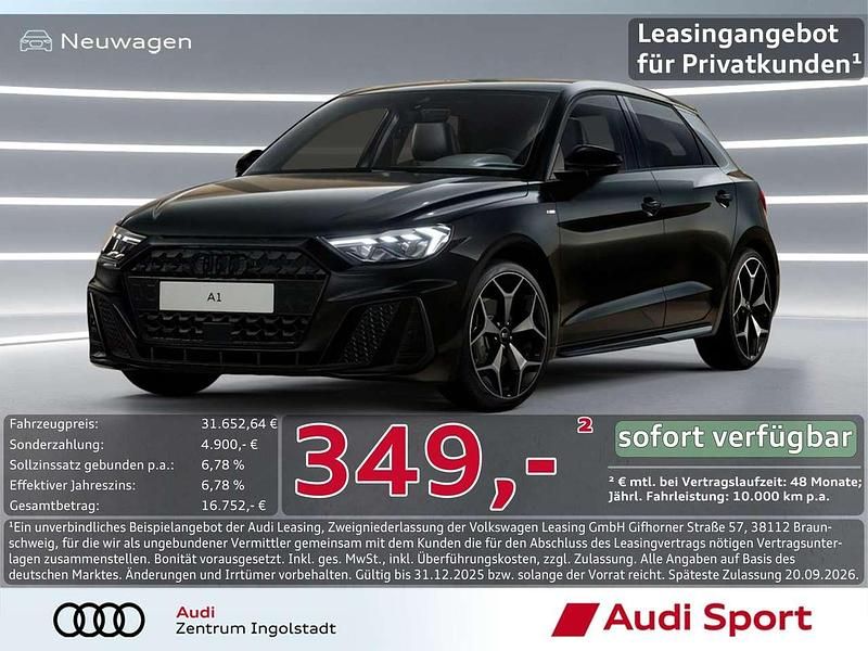 Mythosschwarz Neu 2025 Audi A1 Sportback S-Line Kleinwagen | 36.550 € (Etwas zu teuer) - Bild 1/3