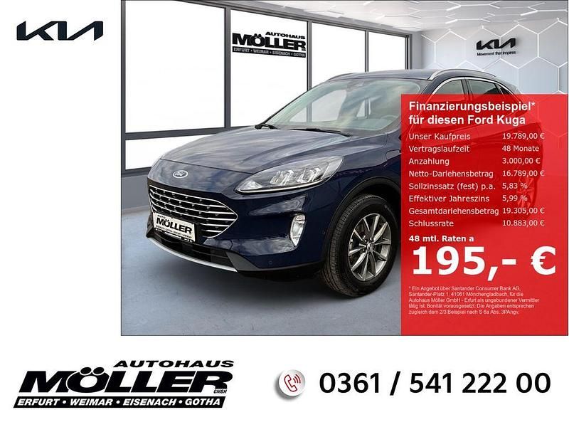 Blau Gebraucht 2021 Ford Kuga Titanium SUV | 19.789 € (Guter Preis) - Bild 1/4