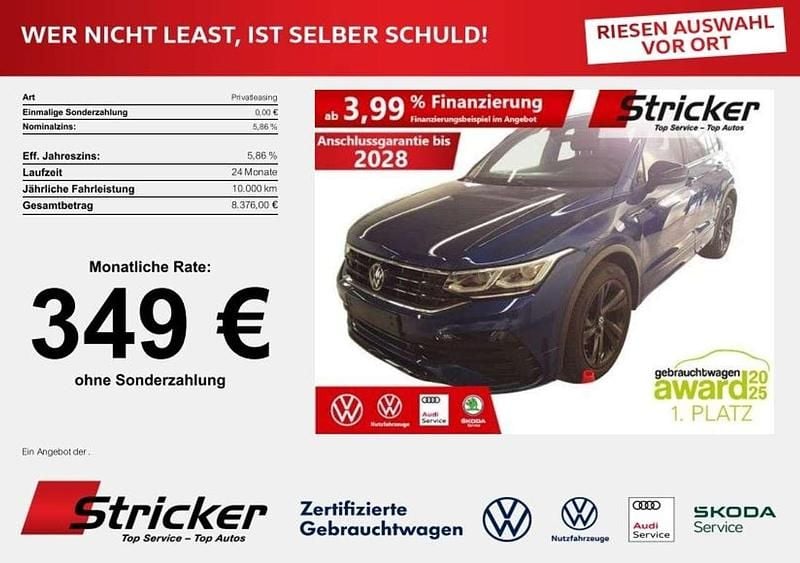 Lapiz blue metallic (metallic) Gebraucht 2023 VW Tiguan Style SUV | 36.449 € (Guter Preis) - Bild 1/3
