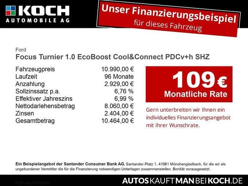 Gebraucht Ford Focus Cool & Connect 125 PS (91 kW) 2019 Schwarz Kombi
